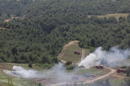 Adana'da orman yangını tatbikatı gerçeğini aratmadı