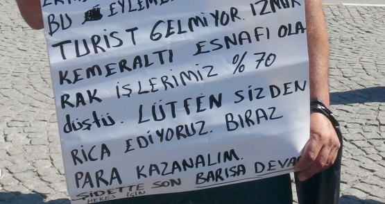İzmirli Esnaf Taksimde Eylemde..