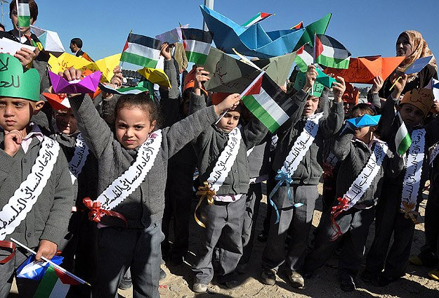 Gazzeli çocukların abluka eylemi