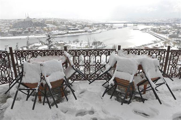 İstanbulda hayatı durduran kar