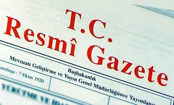 Tebliğler Resmi Gazetede...