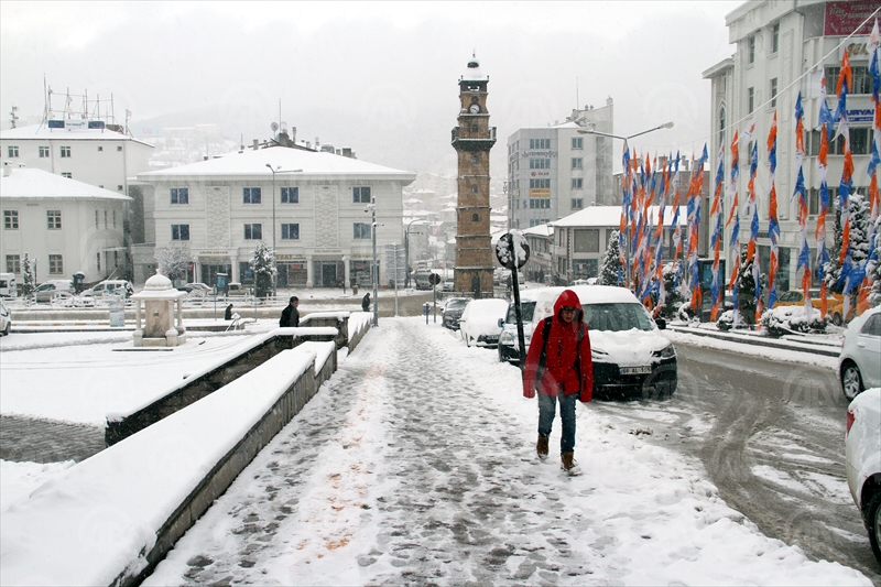 Kayseri, Sivas ve Yozgatta kar yağışı