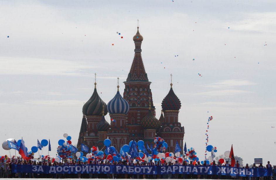 Rusya’da 1 Mayıs kutlamalarına rekor katılım