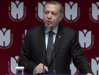 Erdoğan İbn Haldun Üniversitesinde konuştu