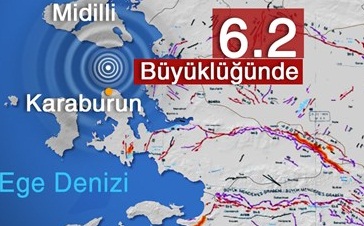 Ege denizinde korkutan deprem