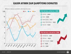 Kasım ayının zam şampiyonu domates