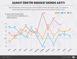 Sanayi üretim endeksi ekimde arttı