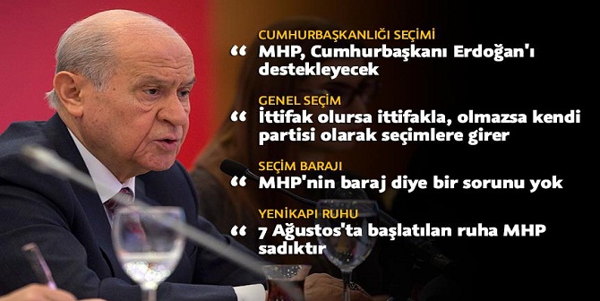 Bahçeli'den 'Cumhurbaşkanlığı adaylığı' açıklaması