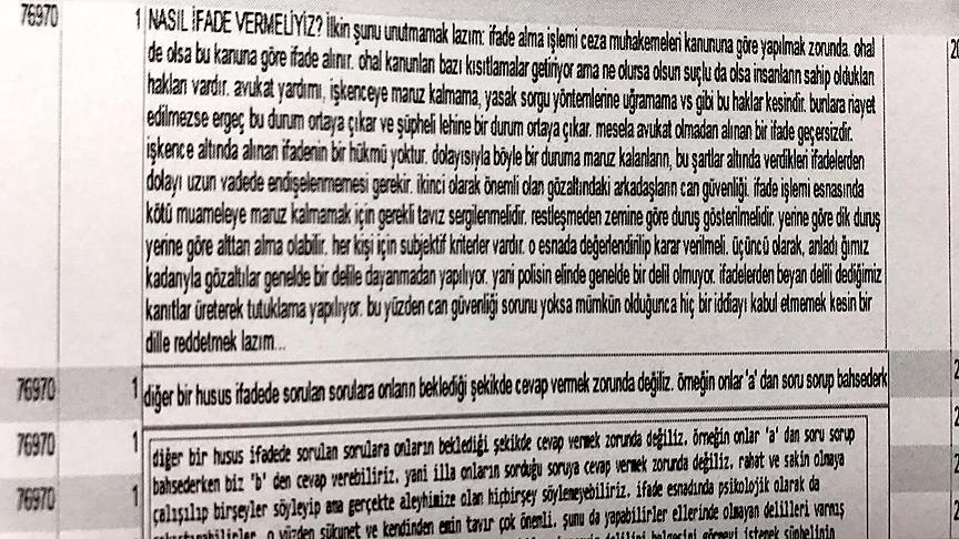FETÖ'nün 'inkar taktiği' talimatını içeren not askeri hakimden çıktı
