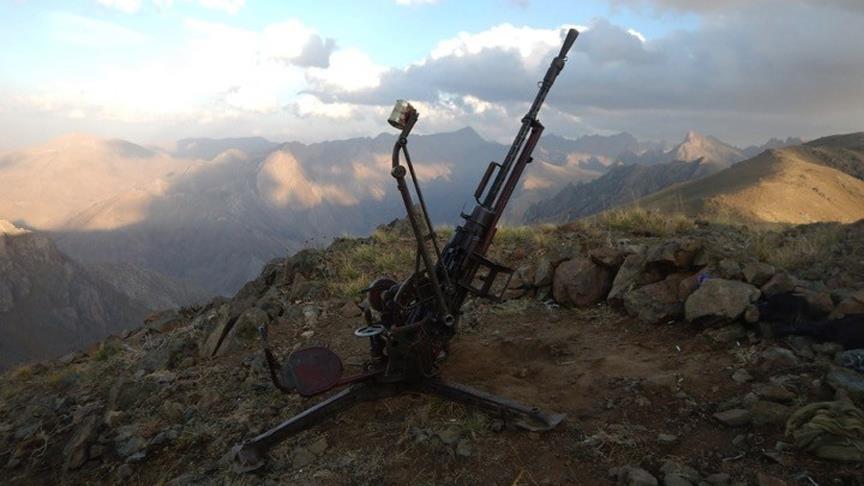 Hakkari'de PKK'ya ait uçaksavar ele geçirildi