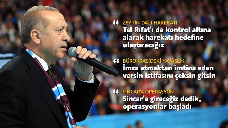 Cumhurbaşkanı Erdoğan'dan Tel Rıfat mesajı