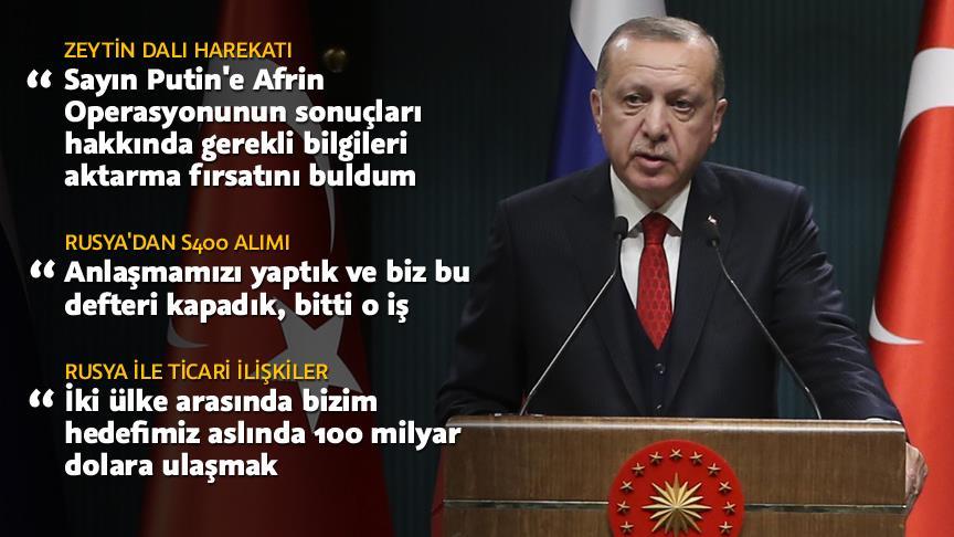 'S400 konusunda anlaşmamızı yaptık ve bu defteri kapadık'