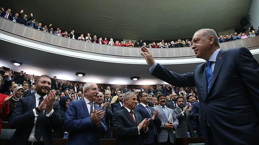 AK Parti Grubu'nun Cumhurbaşkanı adayı 'Erdoğan'