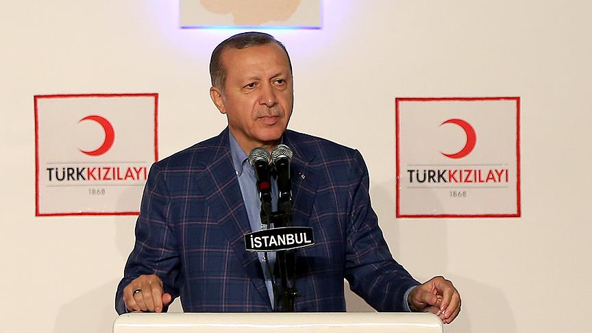 Erdoğan: Kızılay mazlumların gölgesine sığındığı bir güven kapısı