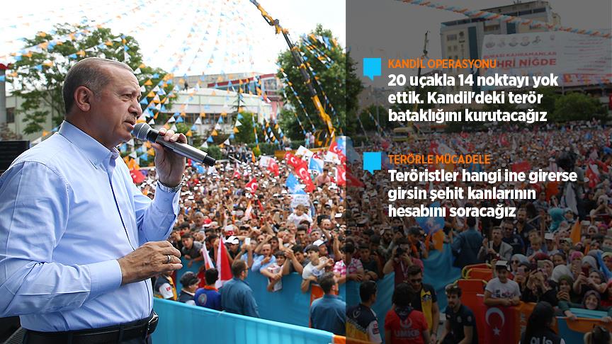 Erdoğan: Kandil'e operasyonlarımızı başlattık