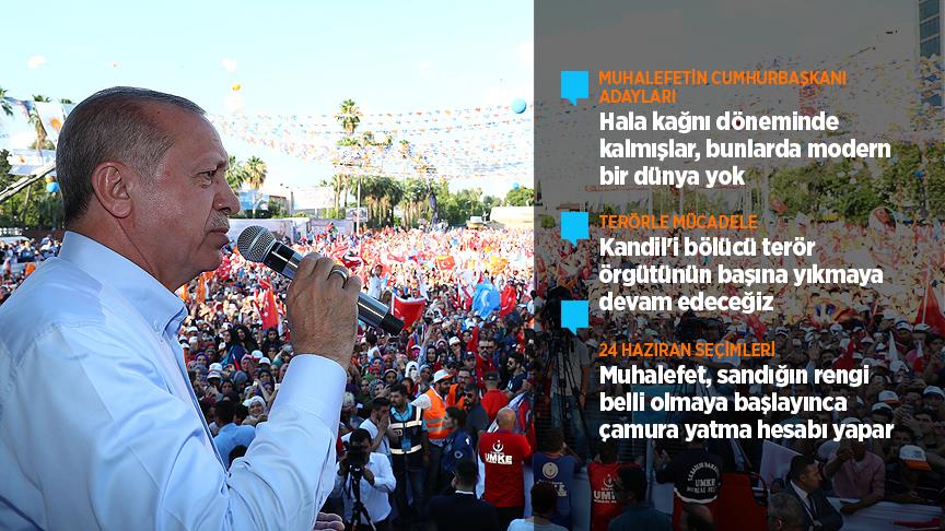 Erdoğan: Kandil'i terör örgütünün başına yıkmaya devam edeceğiz