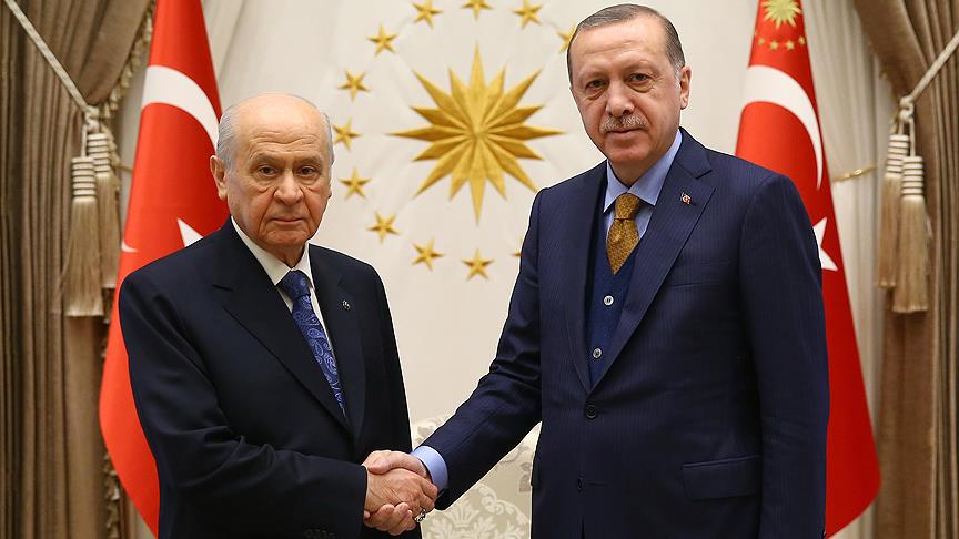 Cumhurbaşkanı Erdoğan ile Bahçeli bir araya geldi