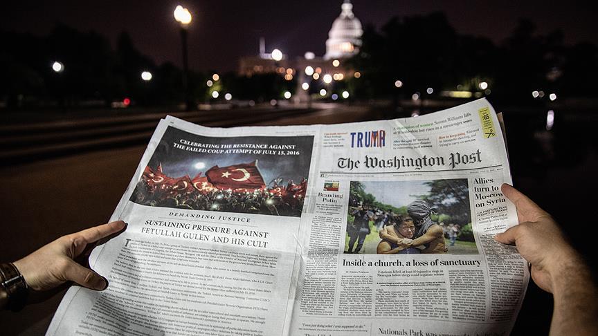 Washington Post'ta tam sayfa FETÖ uyarısı