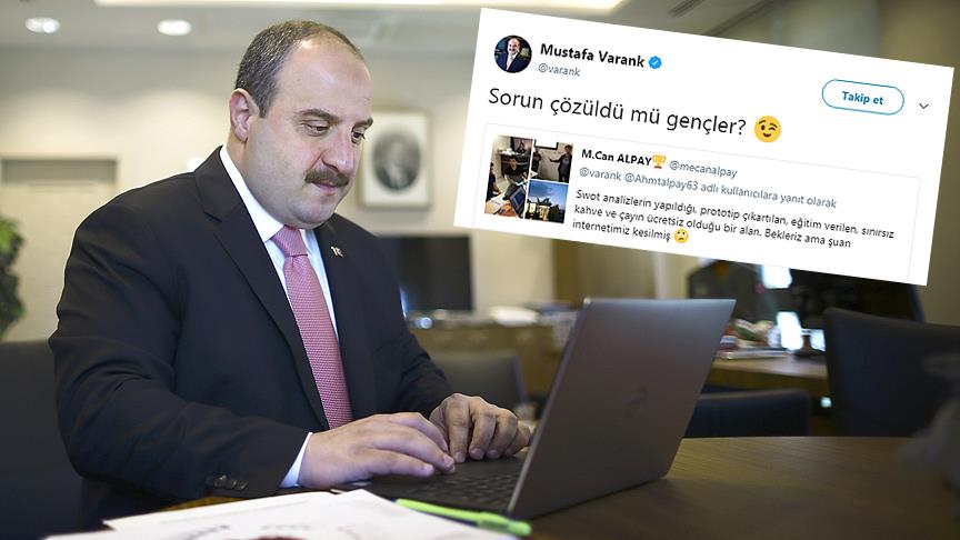 Bakan Varank öğrencilerin internet sorununu çözdü