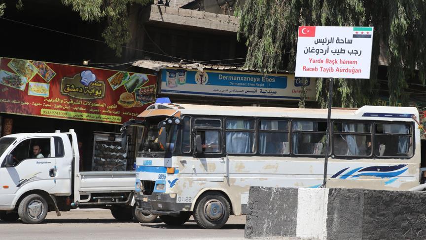 Afrin'de bulvarlara Recep Tayyip Erdoğan ve Zeytin Dalı isimleri verildi