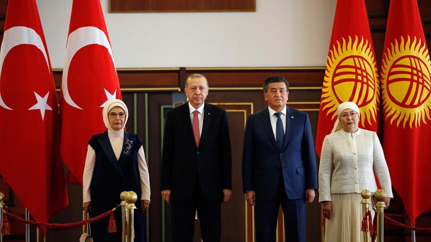 Cumhurbaşkanı Erdoğan Kırgızistan'da..