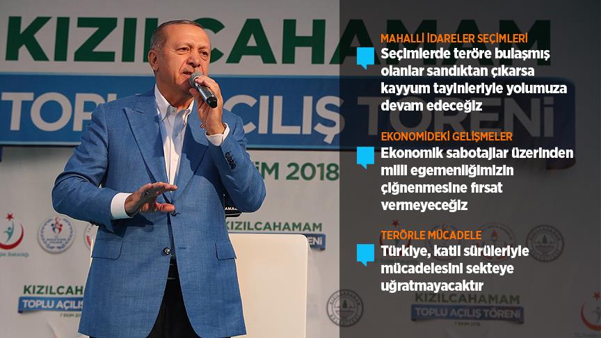 Cumhurbaşkanı Erdoğan'dan yerel seçim açıklaması