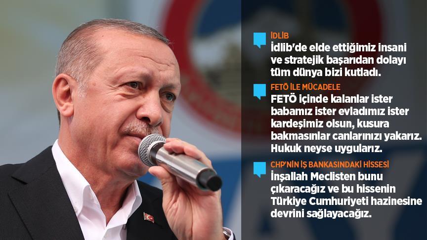 Erdoğan: İdlib'de elde ettiğimiz başarıdan dolayı tüm dünya bizi kutladı