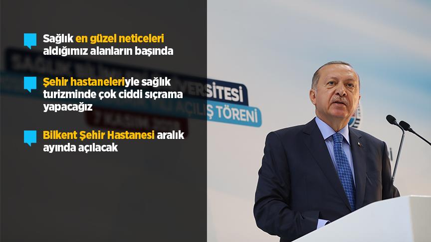 Erdoğan: Sağlık bizim en güzel neticeleri aldığımız alanların başında