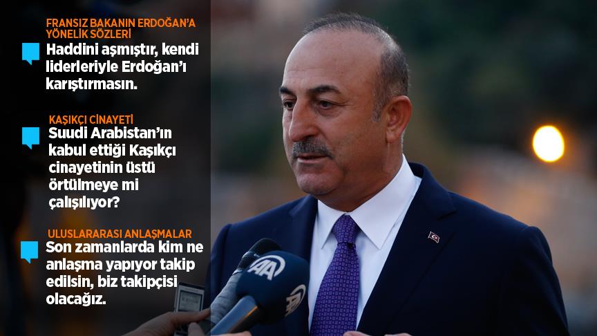 Çavuşoğlu: Fransa Dışişleri Bakanı her şeyden önce haddini aşmıştır