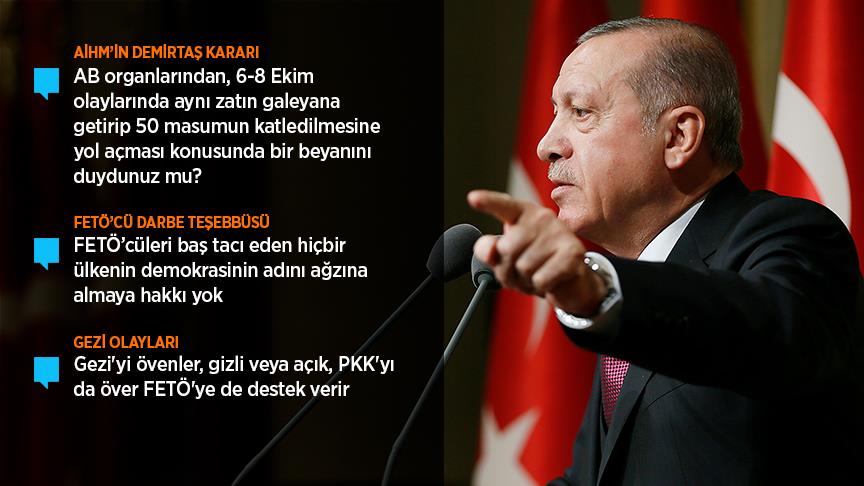 Cumhurbaşkanı Erdoğan'dan önemli açıklamalar