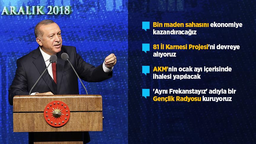 Erdoğan ikinci 100 günlük hedefleri açıkladı!