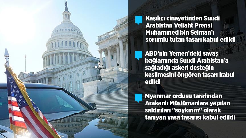 ABD'de Senato ve Temsilciler Meclisi'nden kritik kararlar