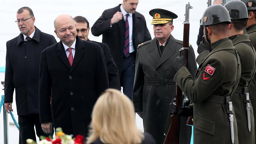 Irak Cumhurbaşkanı Salih Ankara'da..