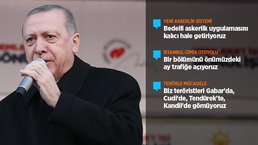 Erdoğan: Bedelli askerlik uygulamasını kalıcı hale getiriyoruz