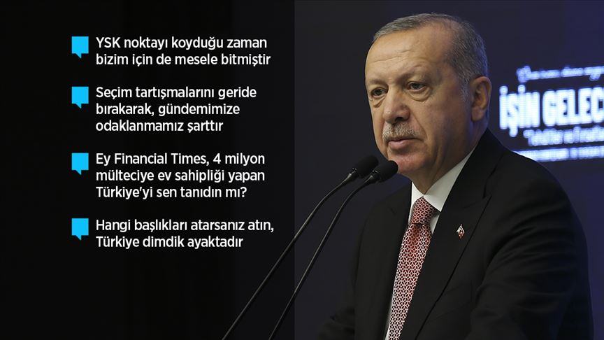 Cumhurbaşkanı Erdoğan: Dönem birlik ve beraberliğimizi yeniden perçinleme dönemidir