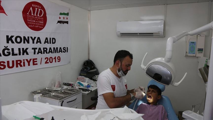 AID tarafından Suriye'de 140 kişinin dişine dolgu yapıldı