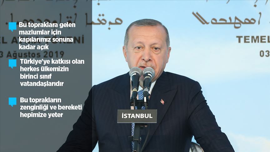 Cumhurbaşkanı Erdoğan Süryani Kilisesinin temelini attı