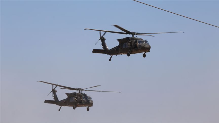 Fırat'ın doğusunda altıncı ortak helikopter uçuşu