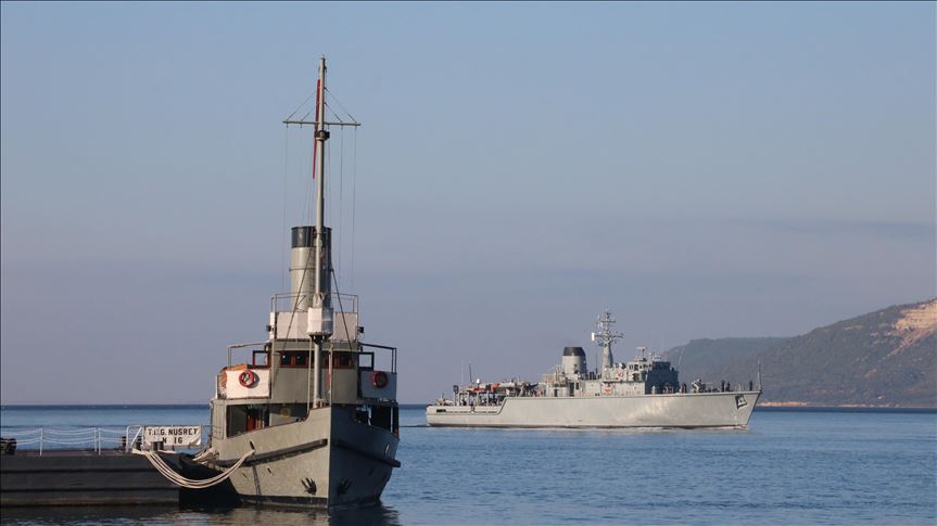 NATO gemileri Çanakkale'de..