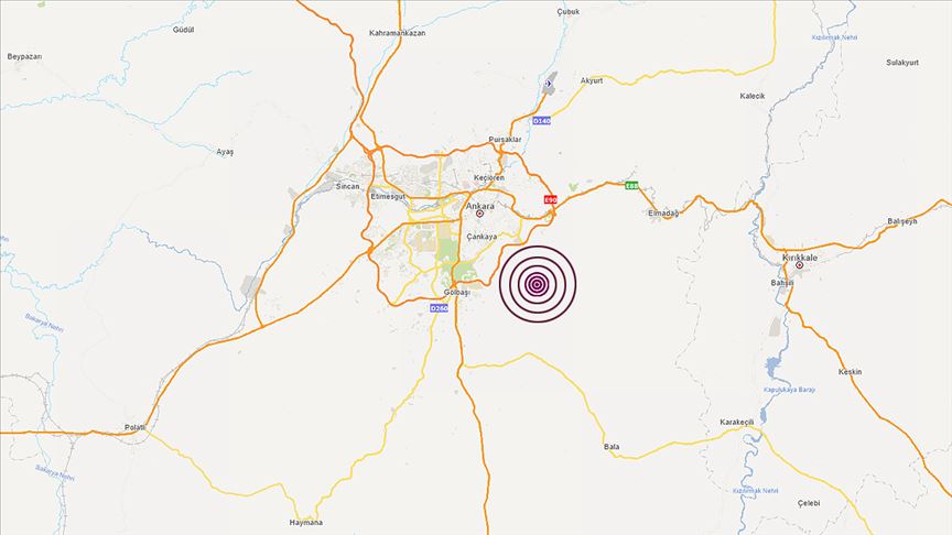 Başkentte 3,4 büyüklüğünde deprem