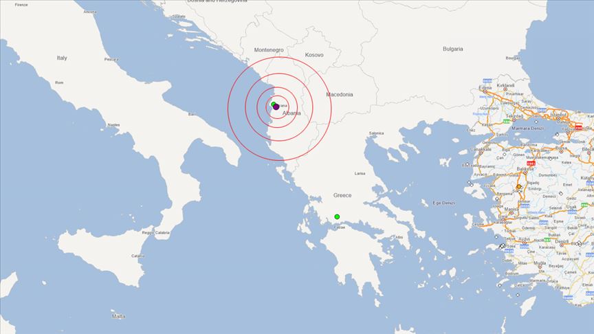 Arnavutluk'ta 6,4 büyüklüğünde deprem