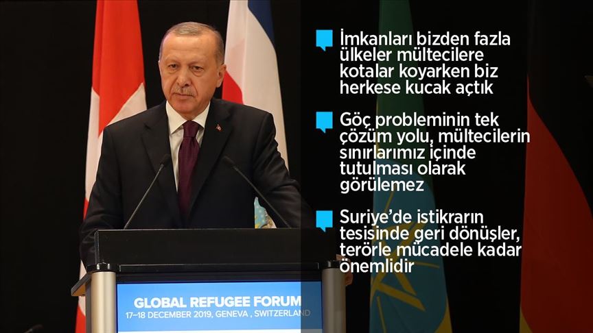 Erdoğan: Mülteci meselesi birkaç ülkenin çabasıyla önlenemez!