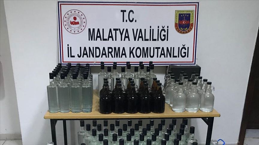 Malatya'da 230 litre sahte içki ele geçirildi!