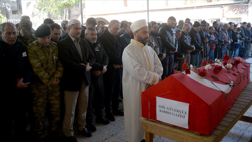 Kıbrıs gazisi son yolculuğuna uğurlandı