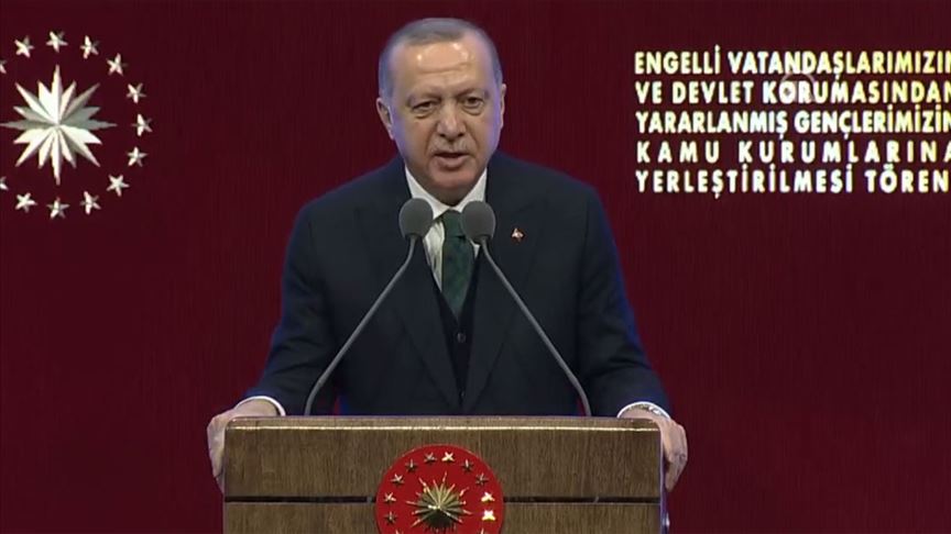 Cumhurbaşkanı Erdoğan: Ülkemizdeki engelli memur sayısı 56 bin 500 kişiye ulaştı