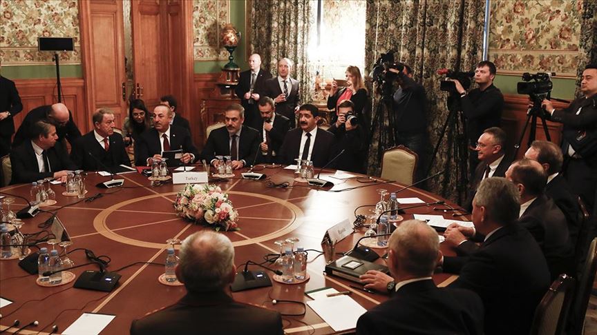 Türk ve Rus heyetlerin Libya'da kalıcı ateşkes için Moskova'daki görüşmesi başladı