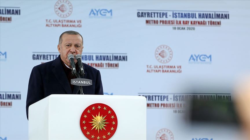Cumhurbaşkanı Erdoğan: İstanbul Havalimanı-Gayrettepe arası ulaşım 35 dakikada sağlanacak