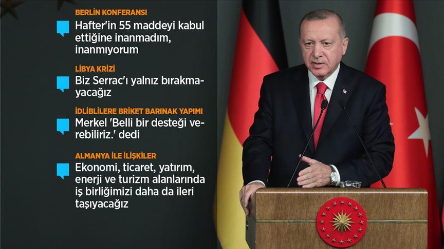 Erdoğan: Almanya ile ilişkilerimizi güçlendirerek devam ettireceğiz