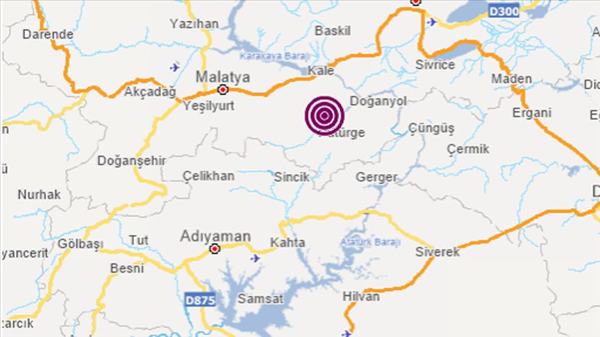 Malatya'da 4,3 büyüklüğünde deprem