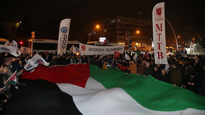 Ankara'da ABD'nin sözde Orta Doğu barış planı protesto edildi